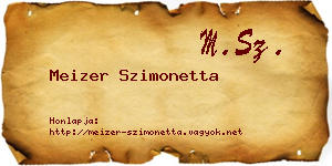Meizer Szimonetta névjegykártya